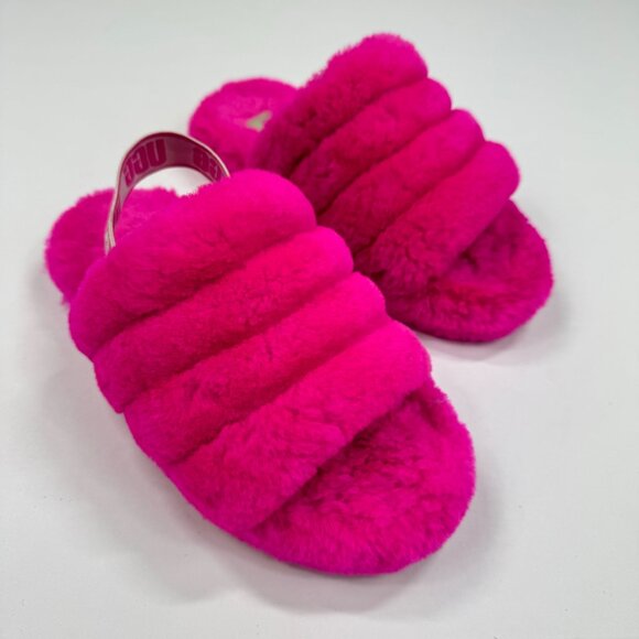 UGG Other - Ugg Fluff Yeah Hot Pink Slippers Kids Size 3 EU 35 Sandals